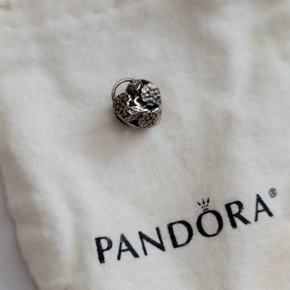 Pandora Floral Heart Padlock Charm